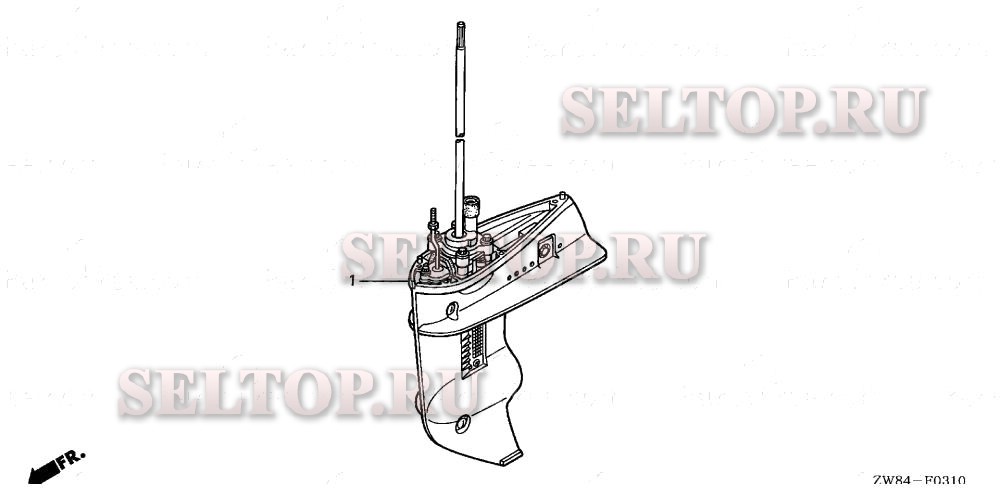 Корпус редуктора в сборе для Honda BF8D2 SRA