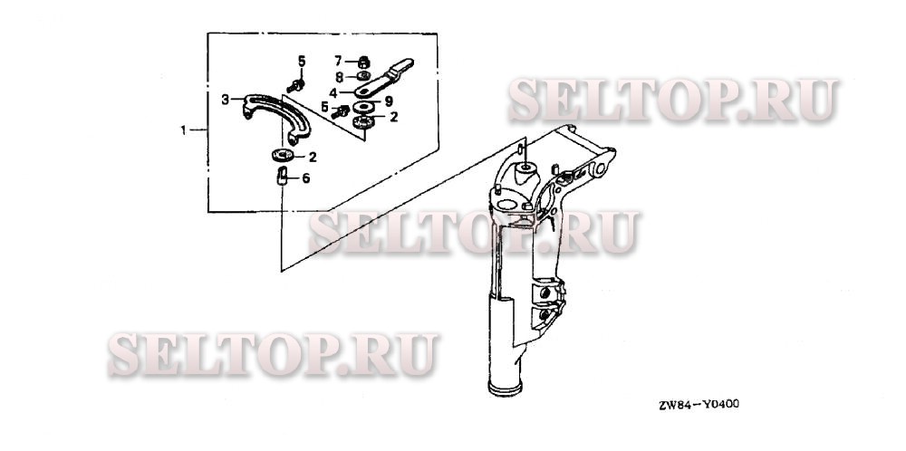 Комплект фрикционов рулевого управления для Honda BF8D2 SRA