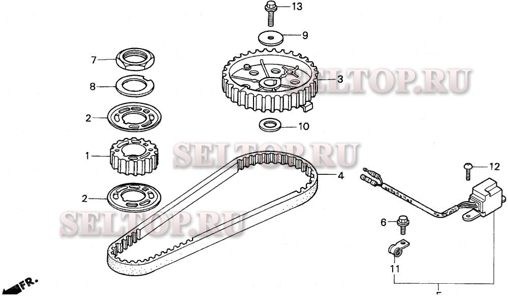 Зубчатый ремень привода для Honda BF9.9AH SA