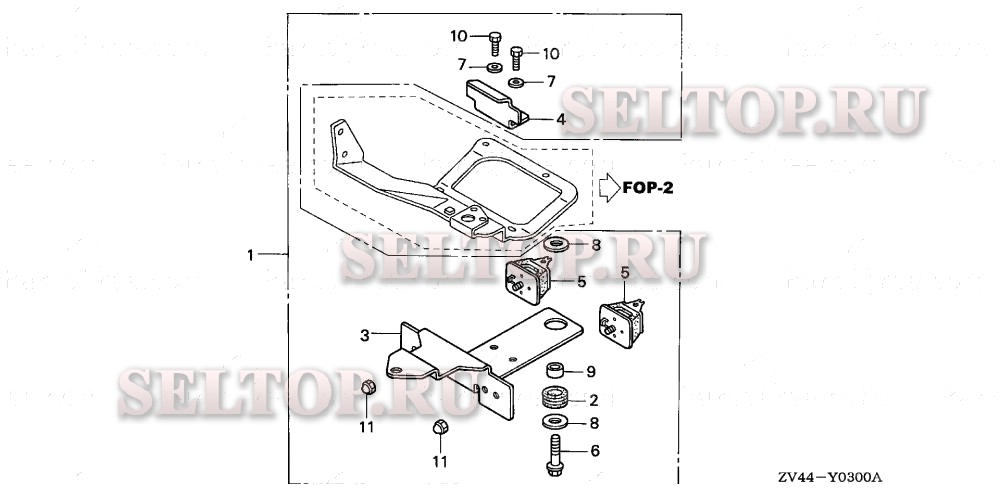 Кронштейн дистанционного управления для Honda BF9.9AK LA