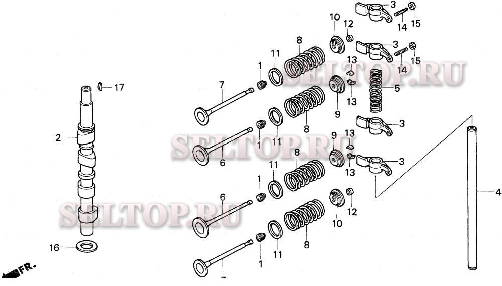 Распредвал для Honda BF9.9AW LAS