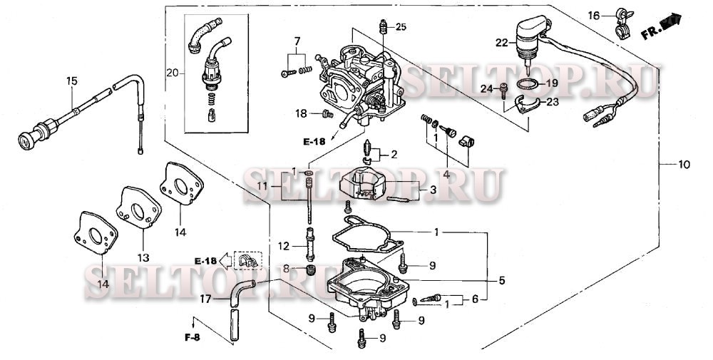 Карбюратор для Honda BF9.9D1 SHSA