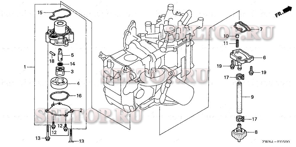 Масляный насос для Honda BF9.9D1 SHSA