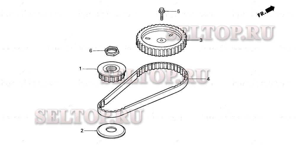 Зубчатый ремень привода для Honda BF9.9D1 SHSA