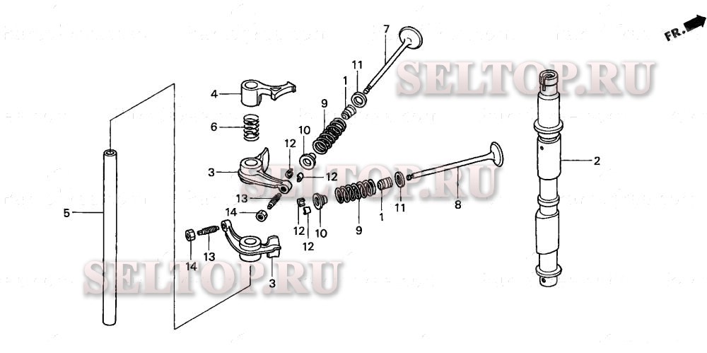 Распредвал для Honda BF9.9D2 LRA