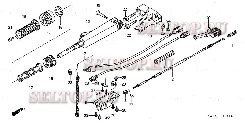 Рукоятка для Honda BF9.9D2 SA