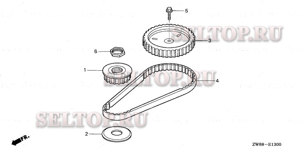 Зубчатый ремень привода для Honda BF9.9D4 LHSA