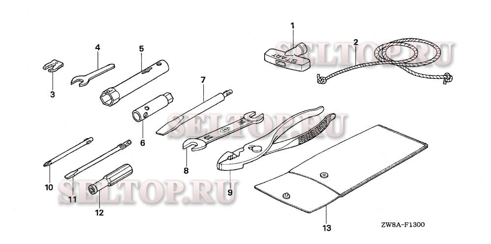 Инструмент для Honda BF9.9D5 LRA
