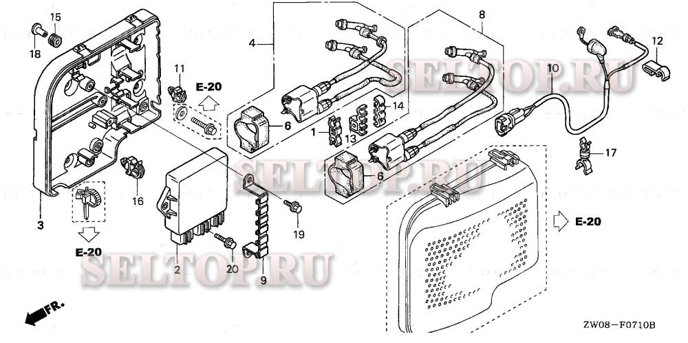 Катушка зажигания + c.d.i. unit для Honda BF90A2 JRTA