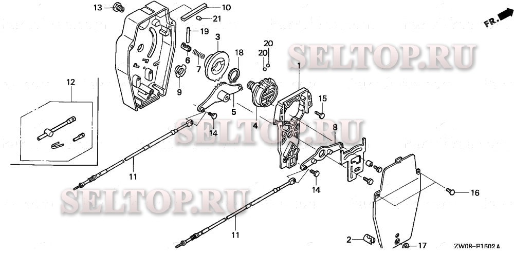 Дистанционное управление (внутренний корпус) для Honda BF90A4 LRTA