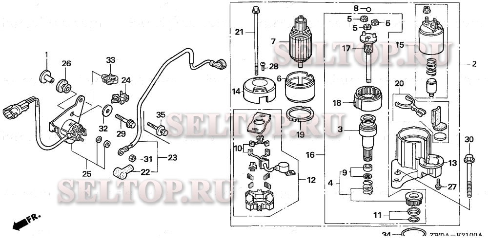 Стартер для Honda BF90A5 XRTA