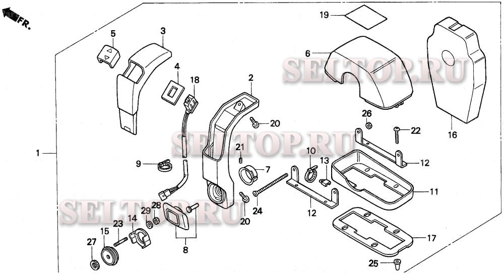 Дистанционное управление (2) для Honda BF90AW LRTA