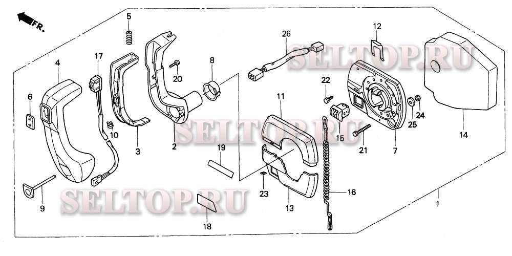 Дистанционное управление (4) для Honda BF90AY JRTA