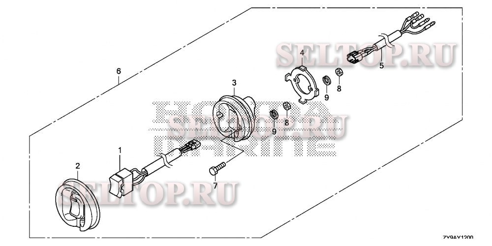 Контрольный выключатель управления для Honda BF90DK4 LRTA