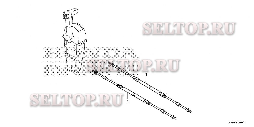 Кабель (single) для Honda BF90DK4 XRTA