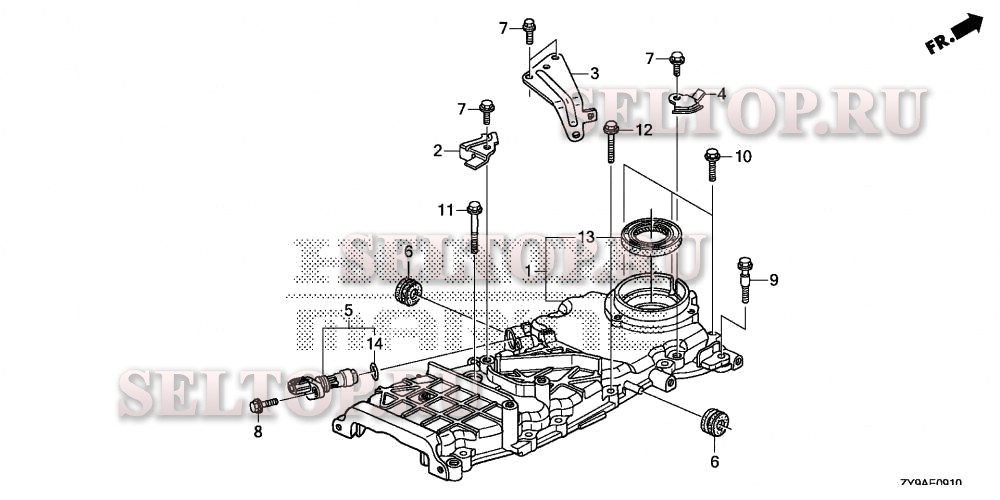 Кожух цепной передачи для Honda BF90DK4 XRTA