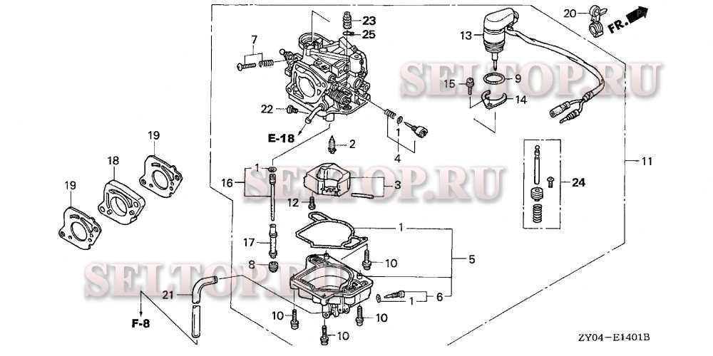 Карбюратор (auto) для Honda BFP15D3 XRTA