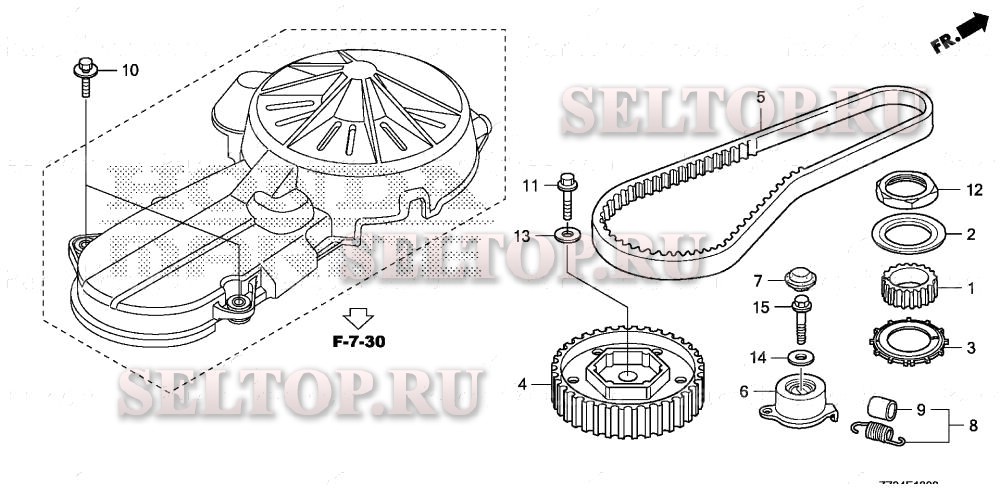 Зубчатый ремень привода для Honda BFP60A LRTB