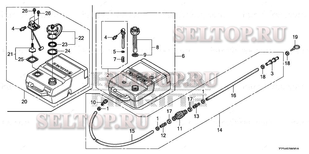 Топливный бак для Honda BFP60A XRTA