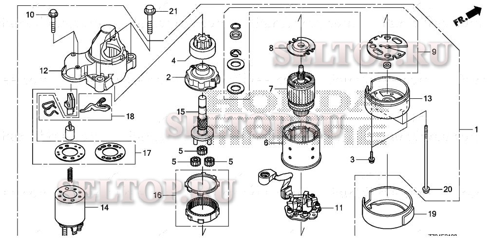 Стартер для Honda BFP60A XRTA