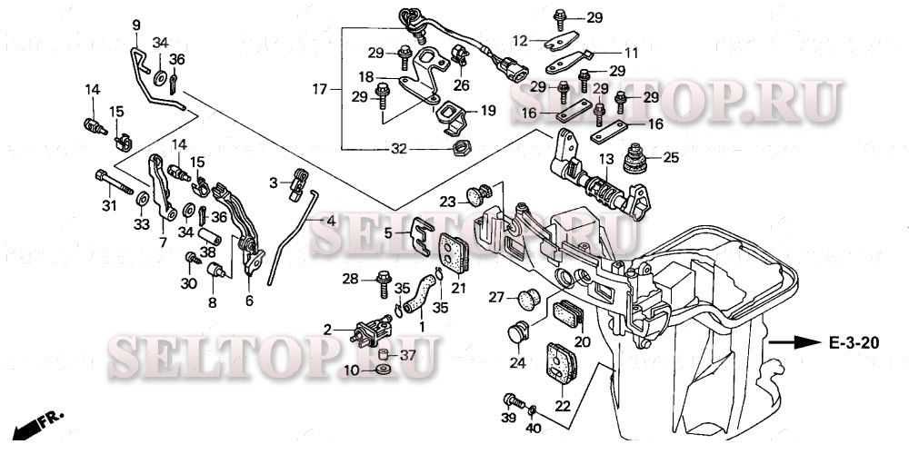 Ось вилки переключения (спецификация) для Honda BFP8D2 XRA