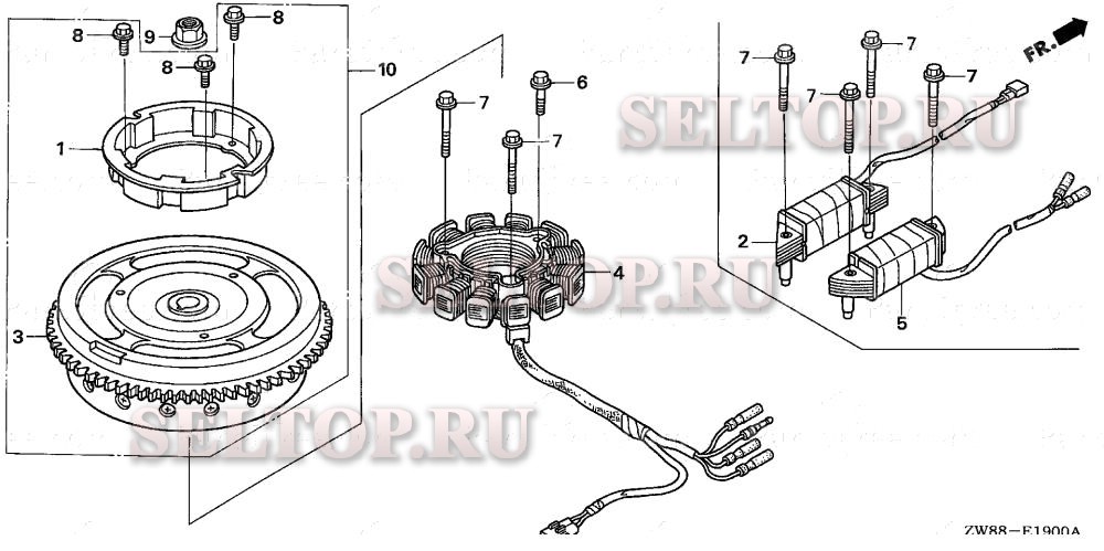Маховик для Honda BFP8D4 LHA