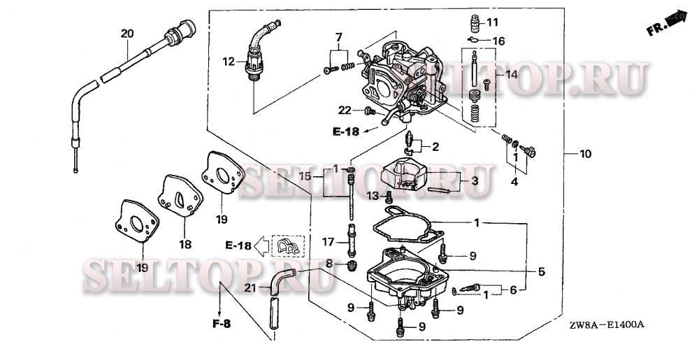Карбюратор (manual) для Honda BFP8D5 LHA