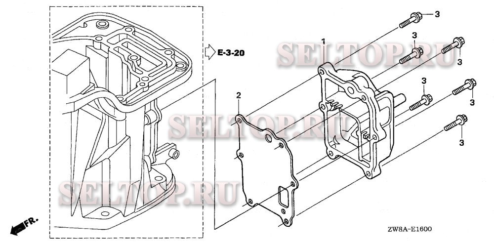Крышка выпускного коллектора для Honda BFP8D5 LHA