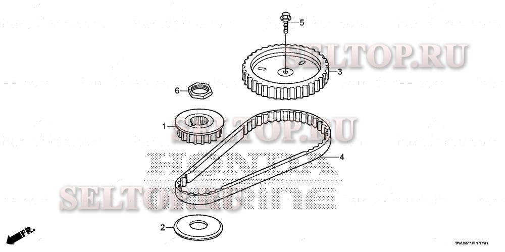 Зубчатый ремень привода для Honda BFP8DK3 LRTA