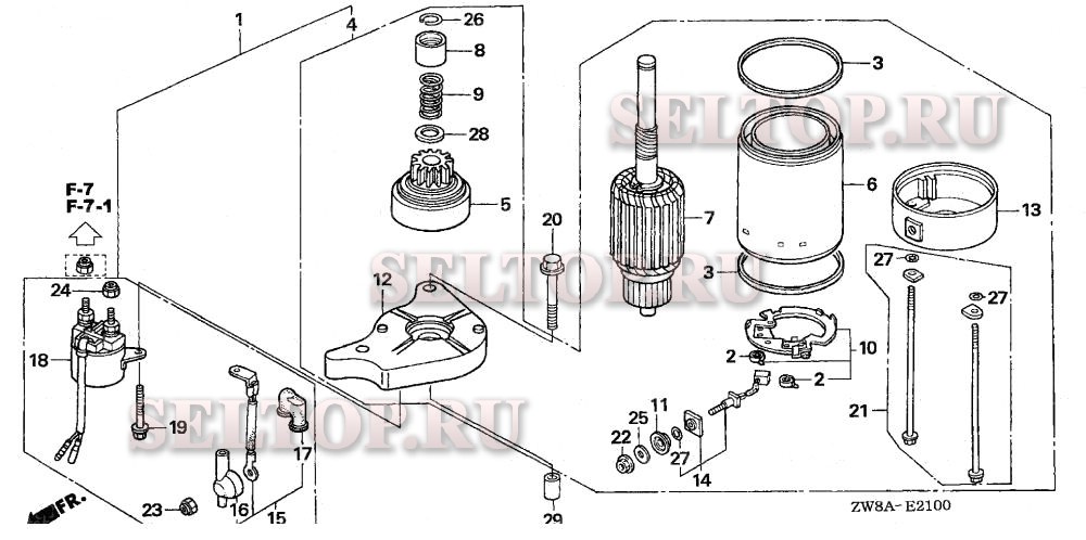 Стартер для Honda BFP9.9D5 XHSA
