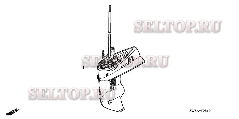 Корпус редуктора в сборе для Honda BFP9.9D5 XRTA