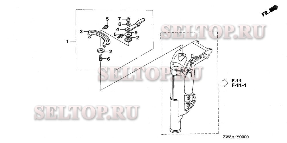 Комплект фрикционов рулевого управления для Honda BFP9.9D5 XRTA