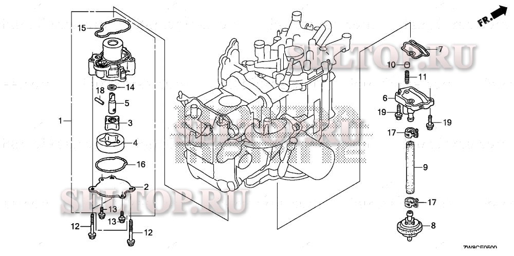 Масляный насос для Honda BFP9.9DK3 XRTA