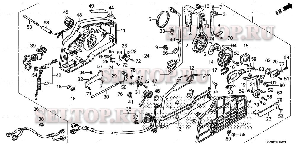 Дистанционное управление для Honda BFP9.9DK3 XRTA