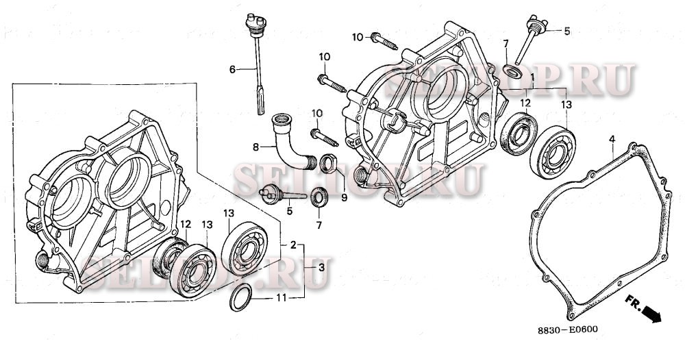 Крышка картера (1) для Honda G200 SAG