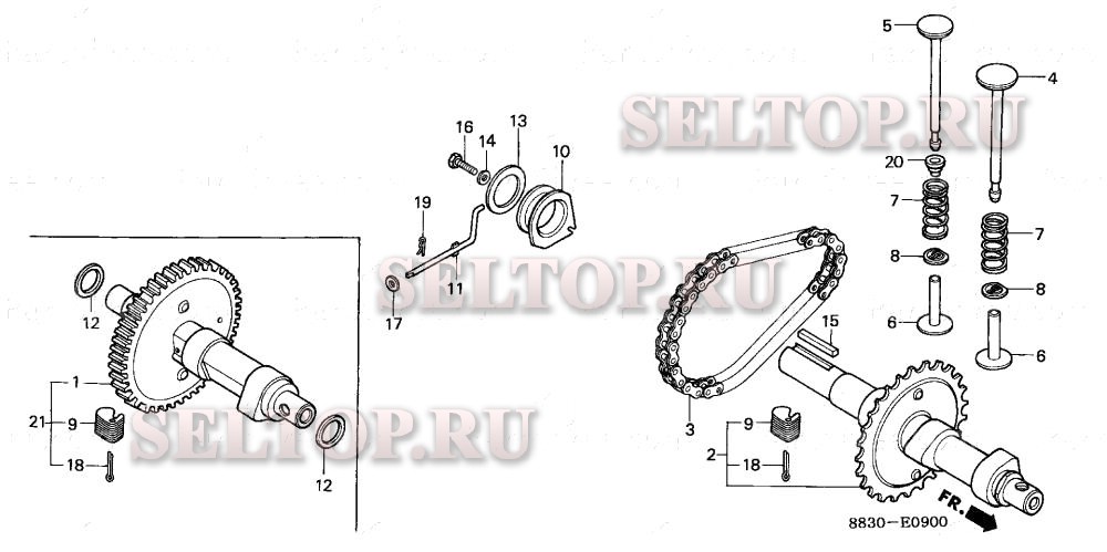 Распредвал для Honda G200 SCY