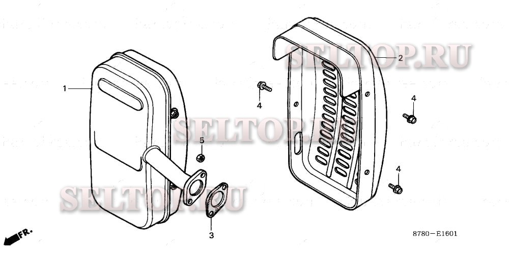 Глушитель (2) для Honda G35 Q1