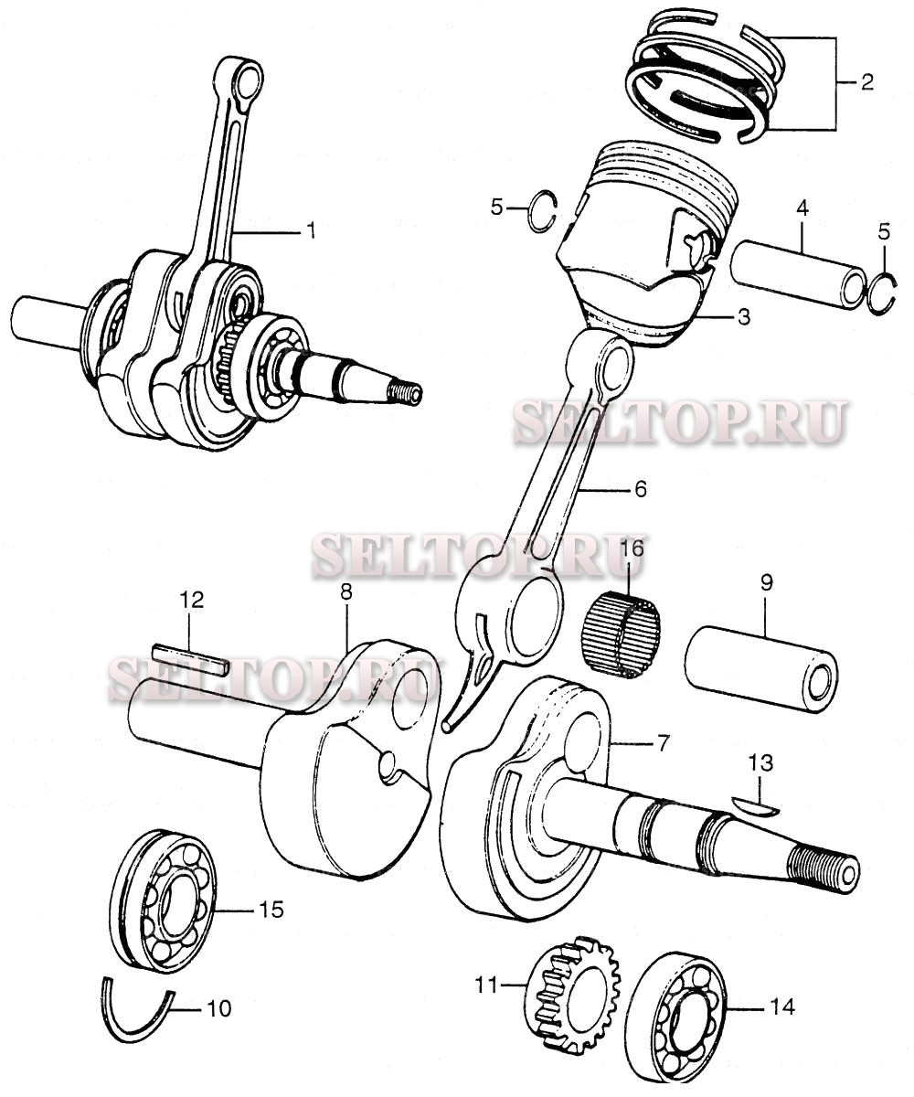 Коленвал для Honda G42K1 Q