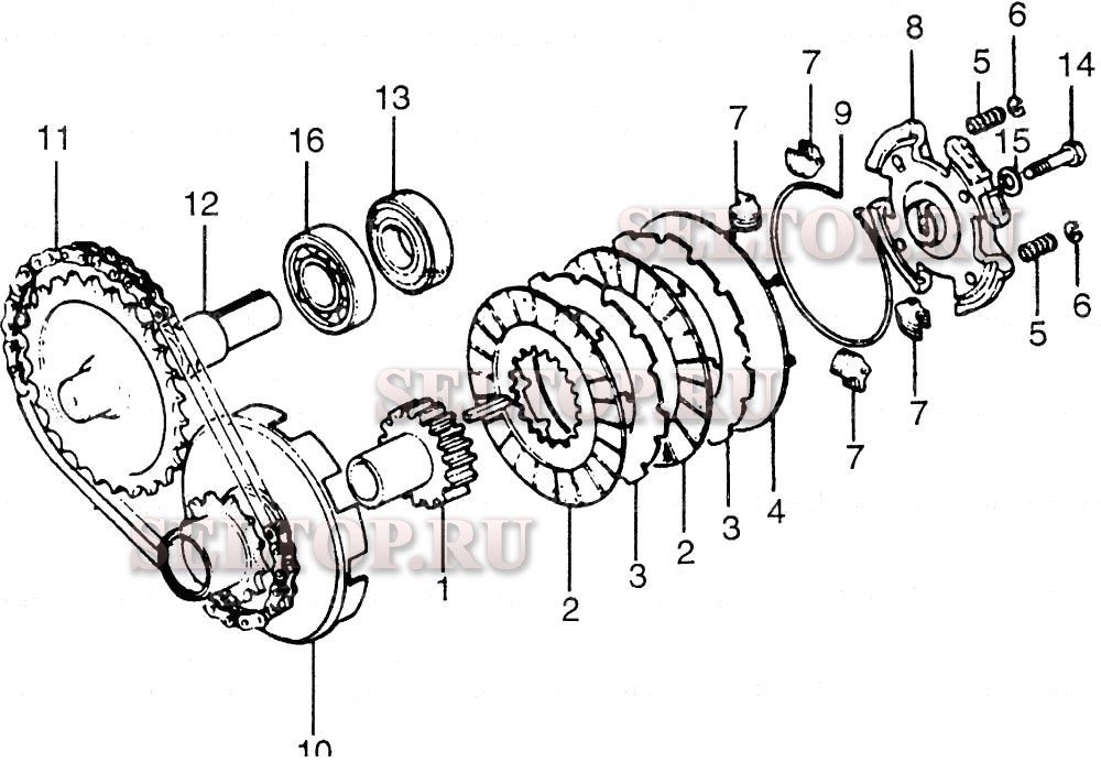 G42 1/2 сцепление-редуктор ii k1 для Honda G42K1 RD