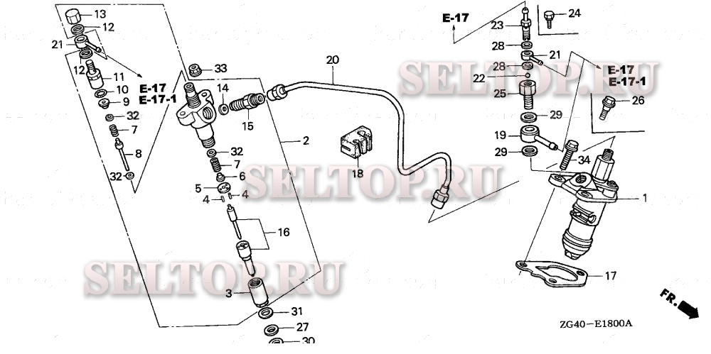 Топливный насос высокого давления для Honda GD320 QA