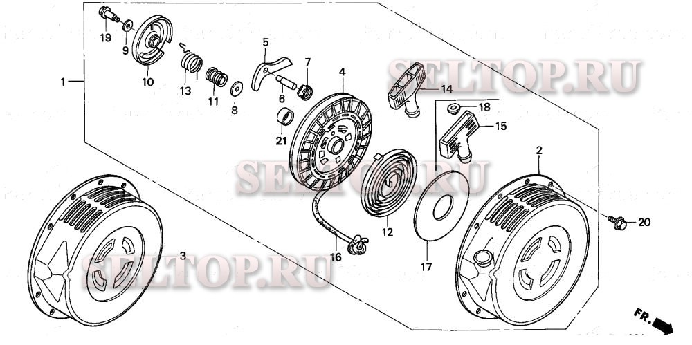 Ручной стартер для Honda GD320 QAAE