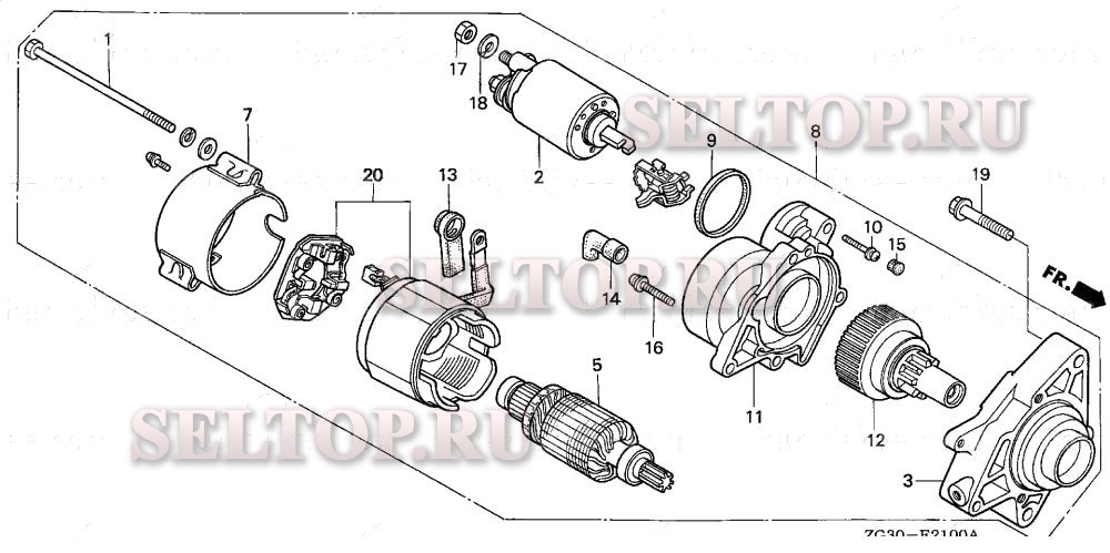 Стартер (1) для Honda GD410 QAAE