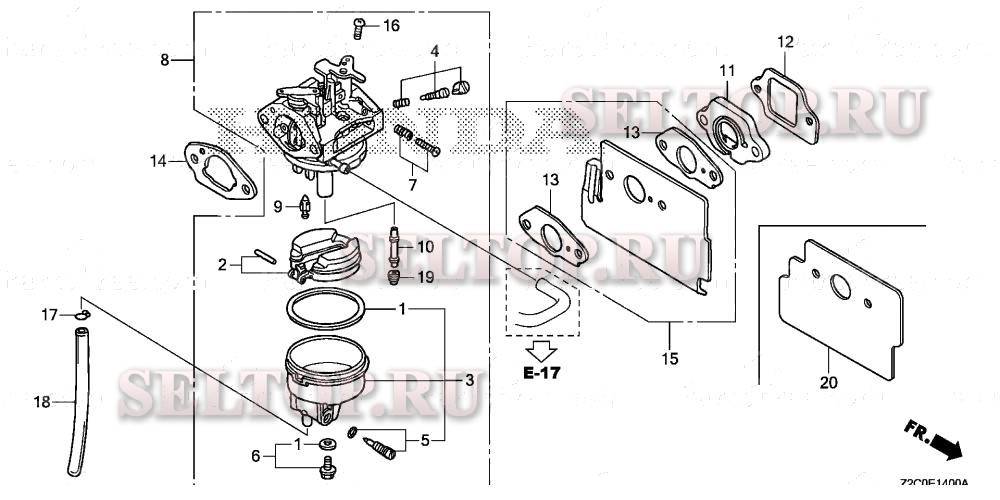 Карбюратор для Honda GS190LA QHAF