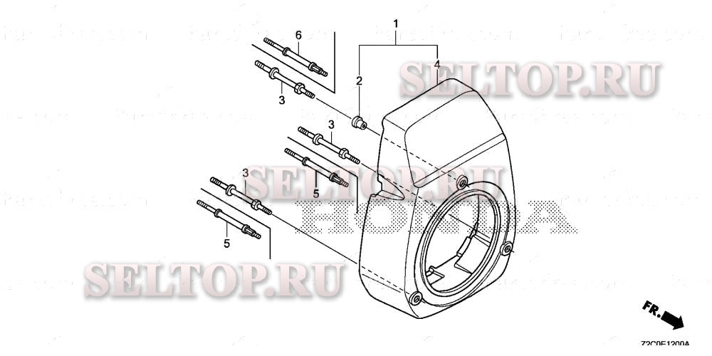 Кожух вентилятора для Honda GS190LA QHAF