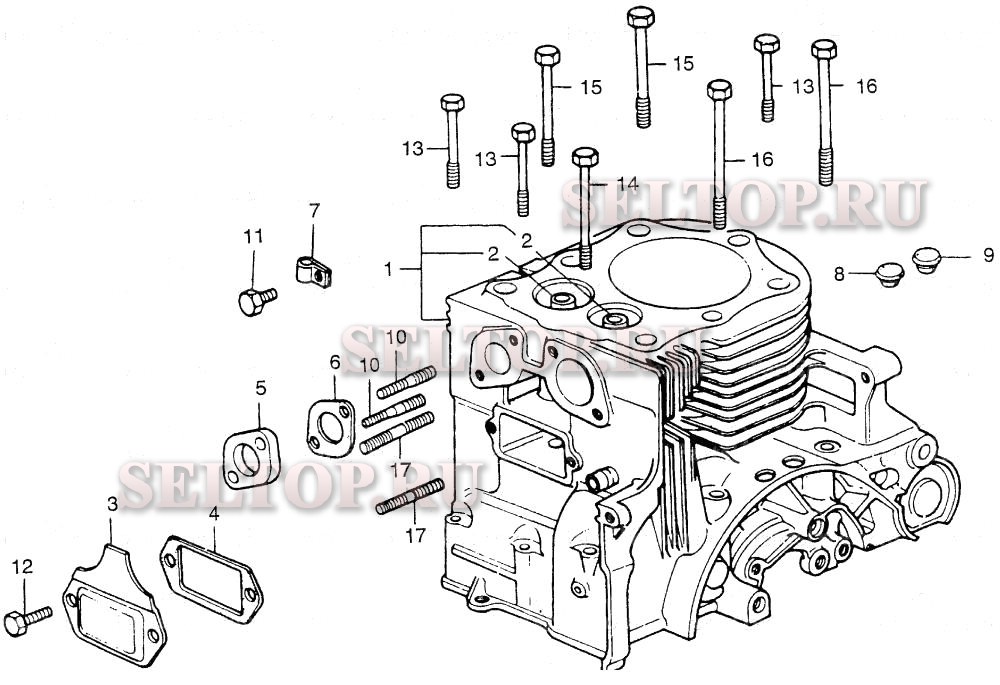 Блок цилиндров для Honda GS65 BD