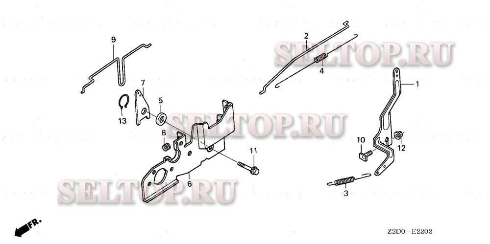 Управление (3) для Honda GSV190A A1AF