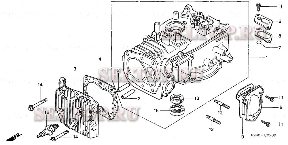 Головка цилиндра, цилиндр для Honda GV200 N4C