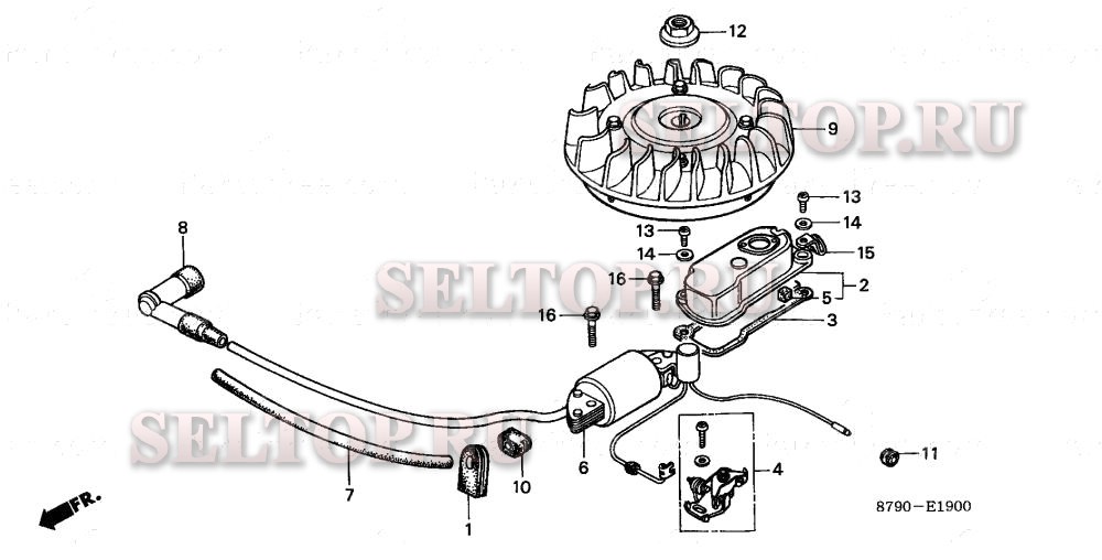Маховик, катушка зажигания для Honda GV35 A1