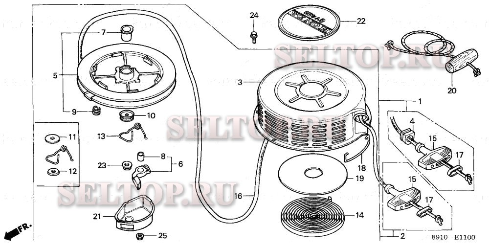Ручной стартер для Honda GV400K1 ADJD