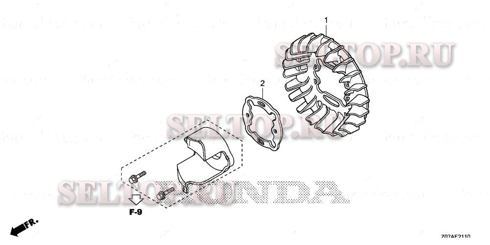 Вентилятор охлаждения для Honda EB2000I A